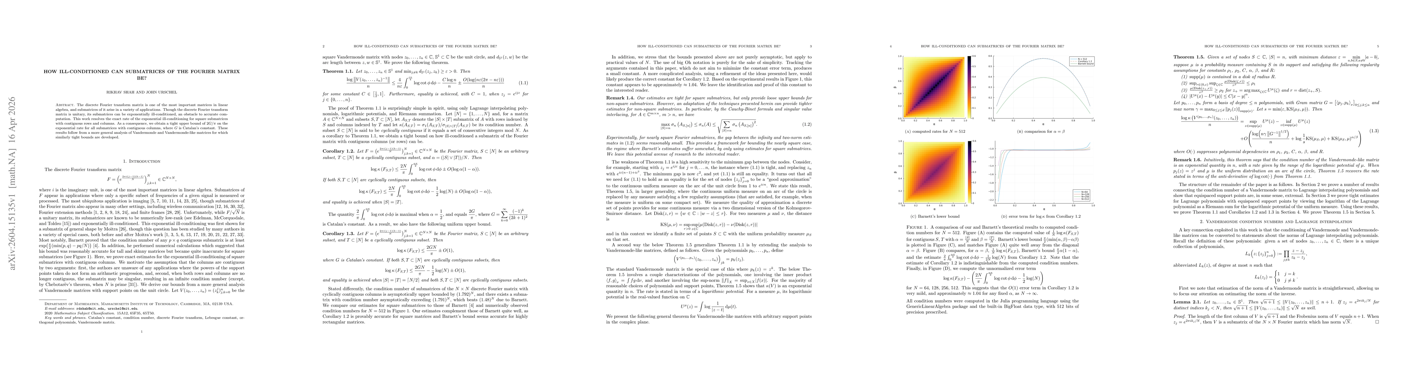 Thumbnail for How ill-conditioned can submatrices of the Fourier matrix be?