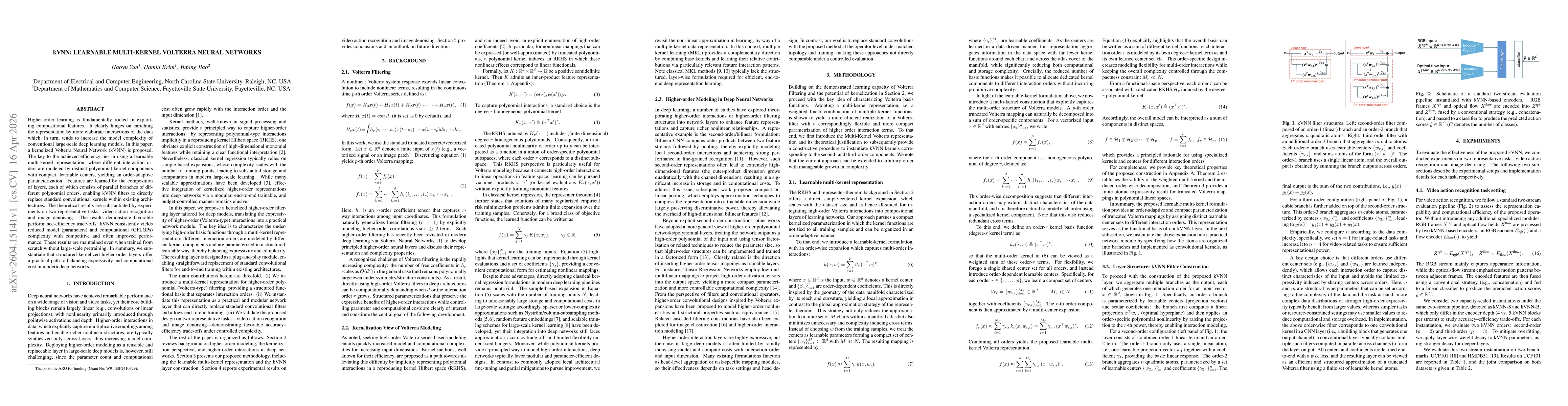Thumbnail for KVNN: Learnable Multi-Kernel Volterra Neural Networks