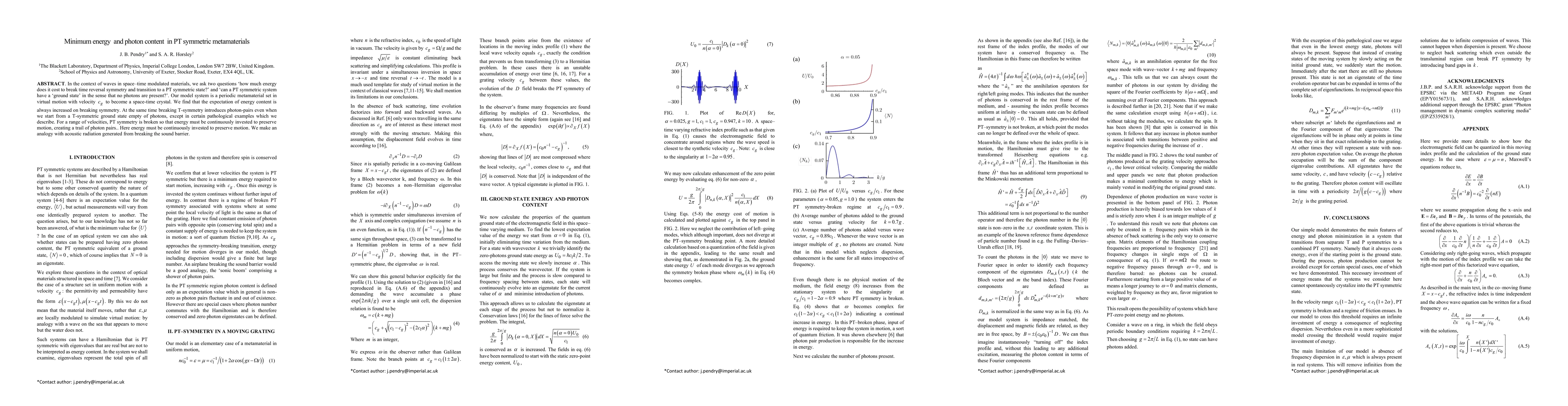 Thumbnail for Minimum energy and photon content in PT symmetric metamaterials