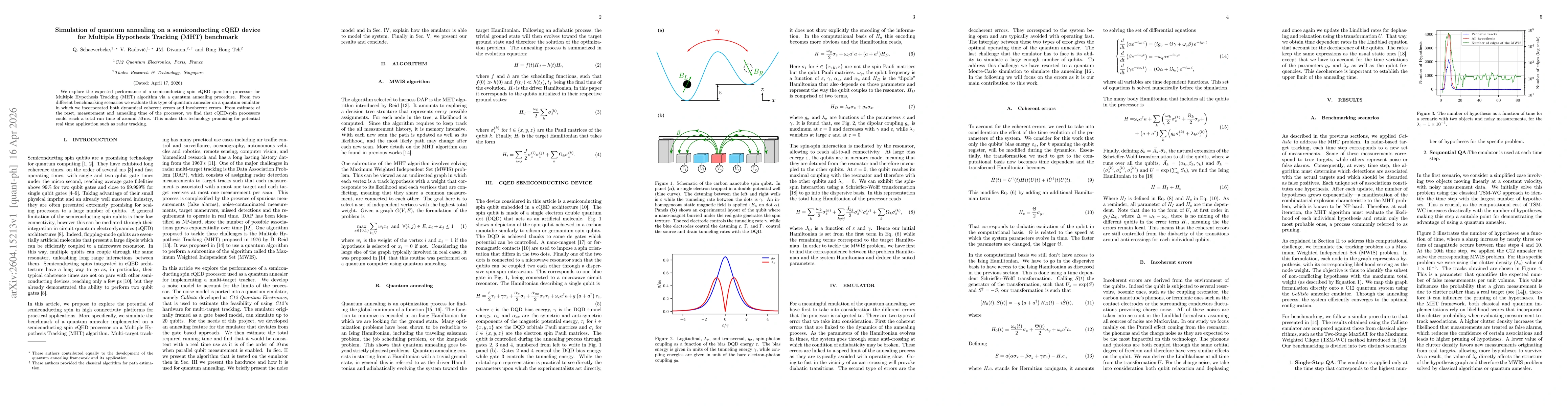 Thumbnail for Simulation of quantum annealing on a semiconducting cQED device for Multiple Hypothesis Tracking (MHT) benchmark
