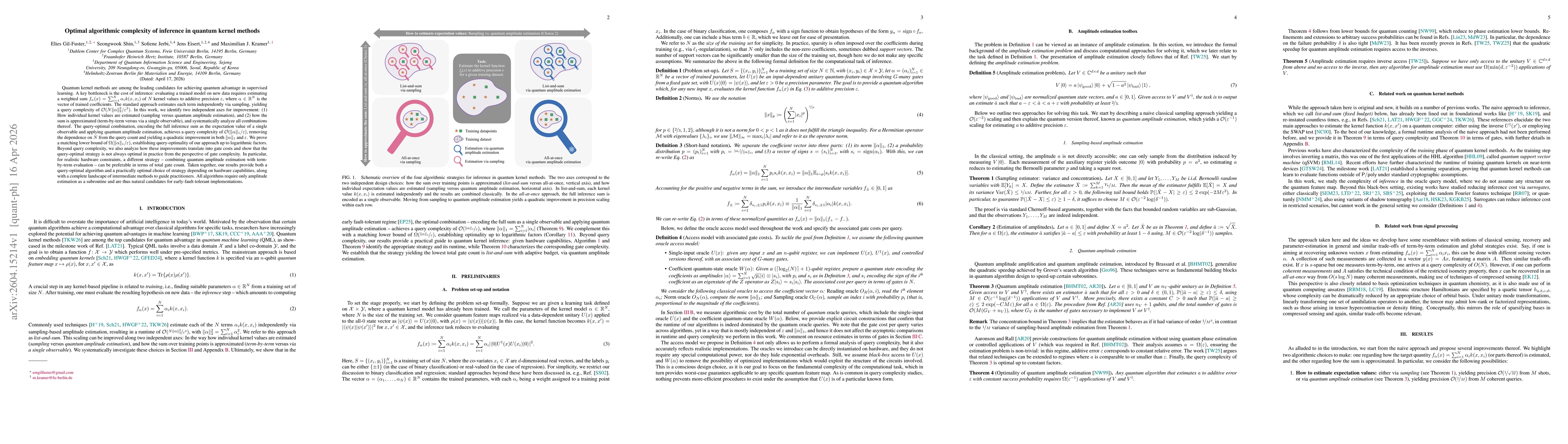Thumbnail for Optimal algorithmic complexity of inference in quantum kernel methods