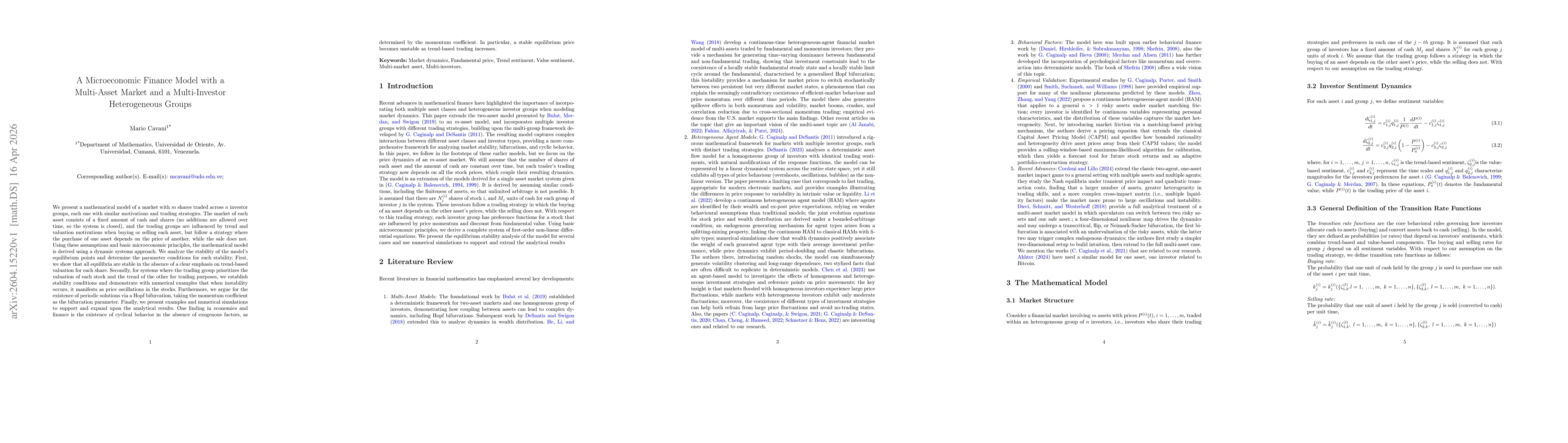 Thumbnail for A Microeconomic Finance Model with a Multi-Asset Market and a Multi-Investor Heterogeneous Groups