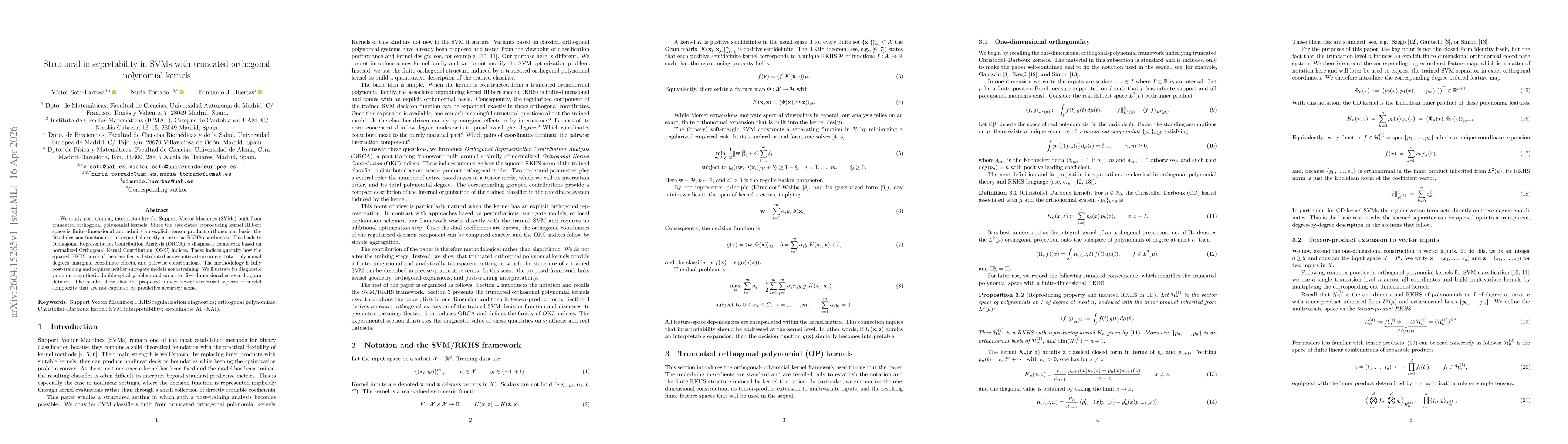 Thumbnail for Structural interpretability in SVMs with truncated orthogonal polynomial kernels