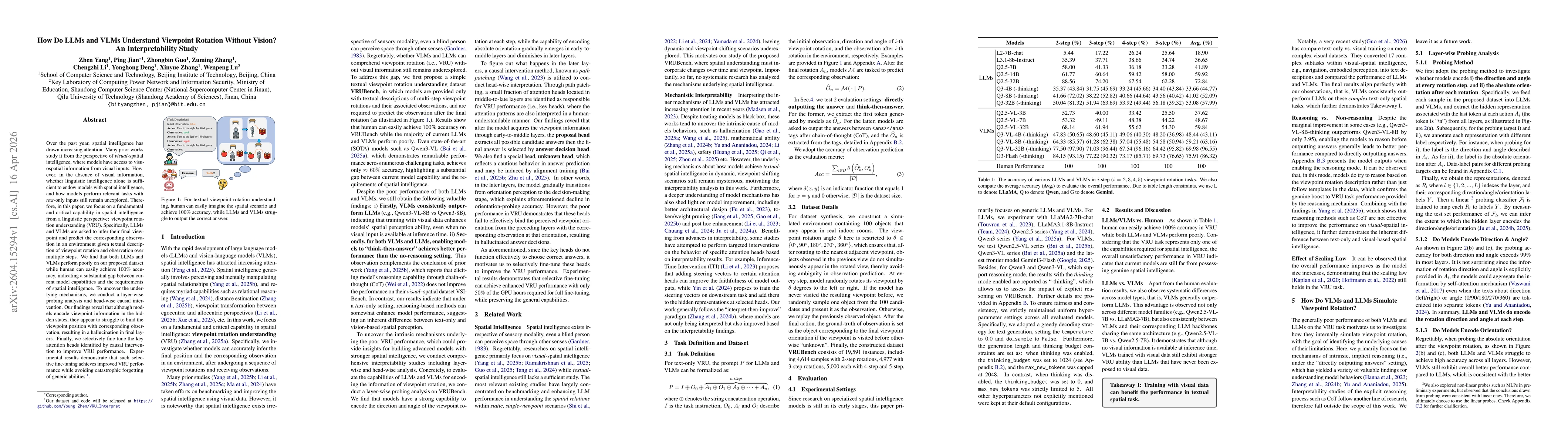 Thumbnail for How Do LLMs and VLMs Understand Viewpoint Rotation Without Vision? An Interpretability Study