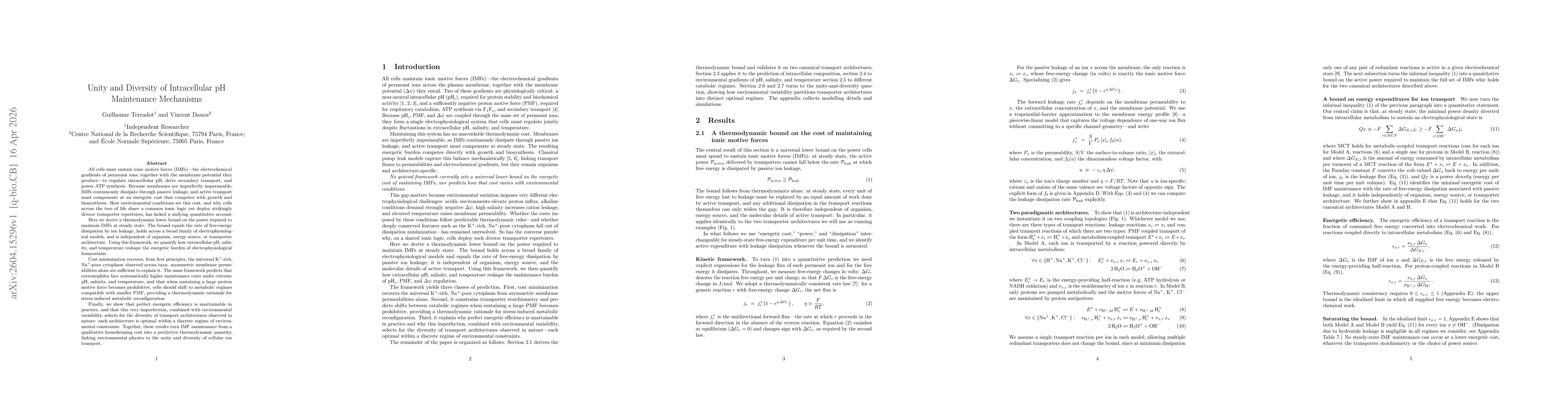 Thumbnail for Unity and Diversity of Intracellular pH Maintenance Mechanisms