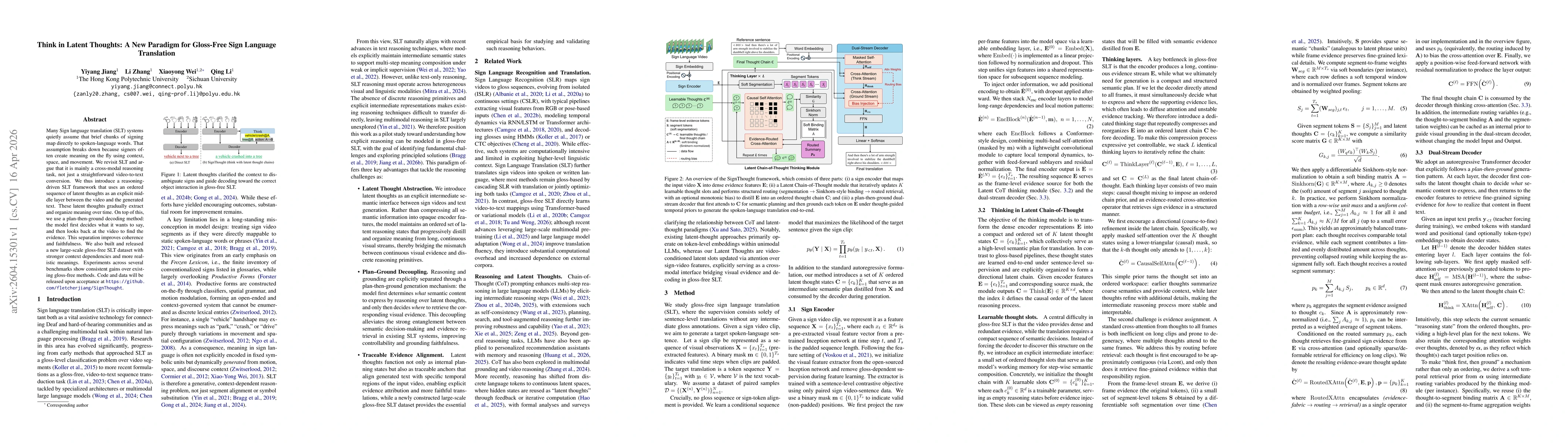 Thumbnail for Think in Latent Thoughts: A New Paradigm for Gloss-Free Sign Language Translation
