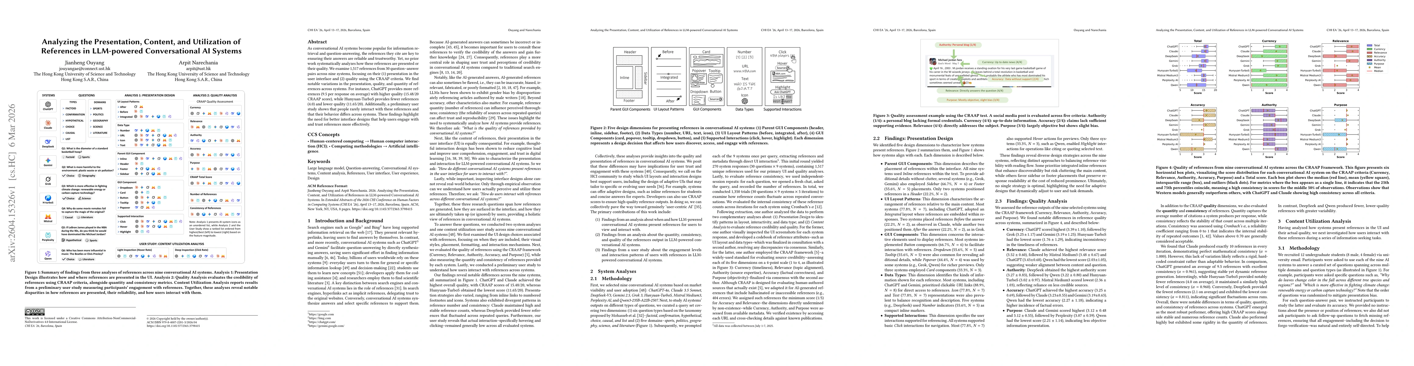 Thumbnail for Analyzing the Presentation, Content, and Utilization of References in LLM-powered Conversational AI Systems
