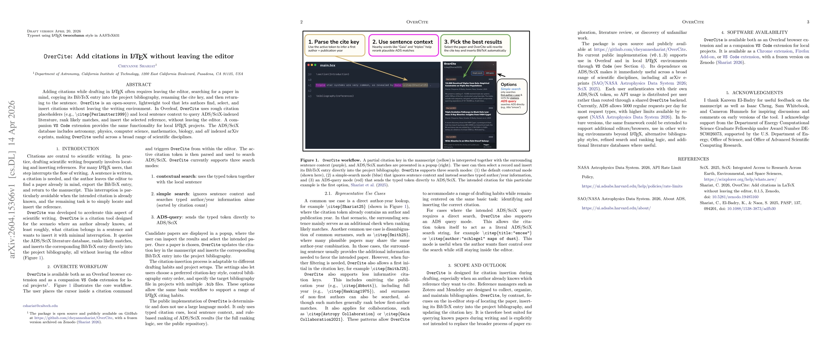 Thumbnail for OverCite: Add citations in LaTeX without leaving the editor