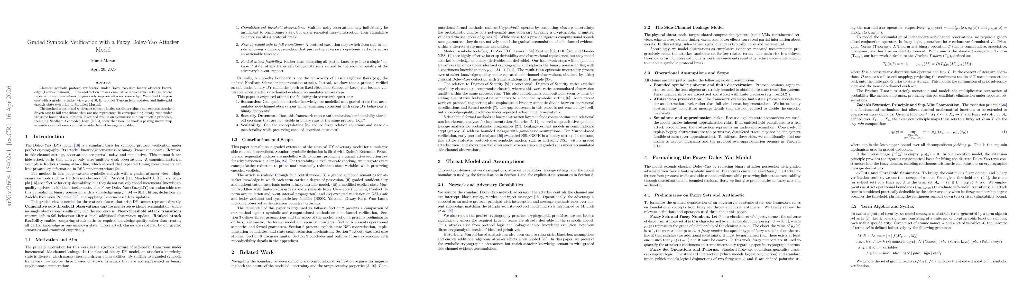 Thumbnail for Graded Symbolic Verification with a Fuzzy Dolev-Yao Attacker Model