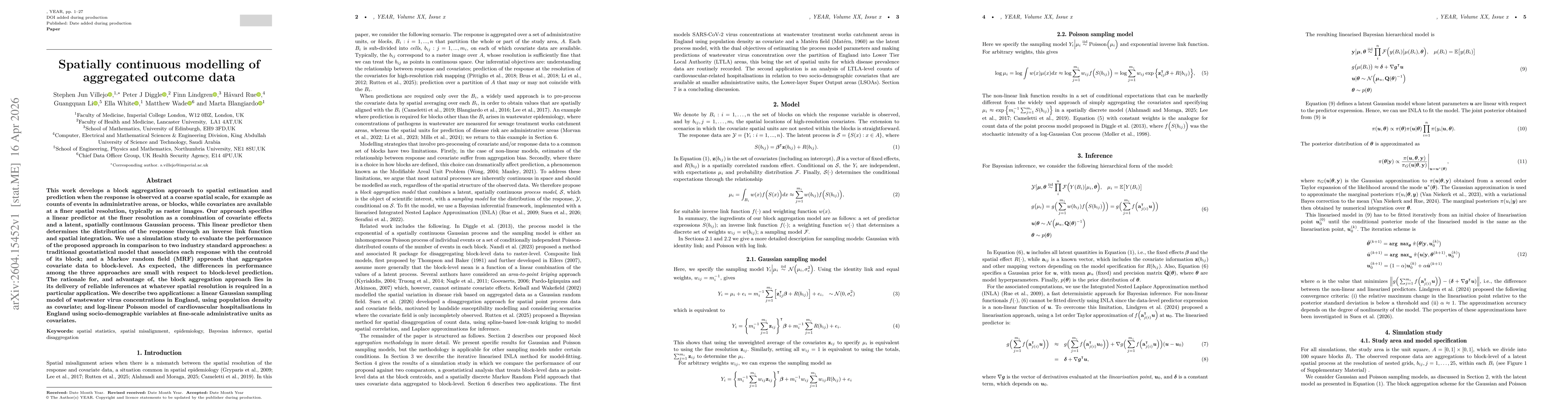 Thumbnail for Spatially continuous modelling of aggregated outcome data