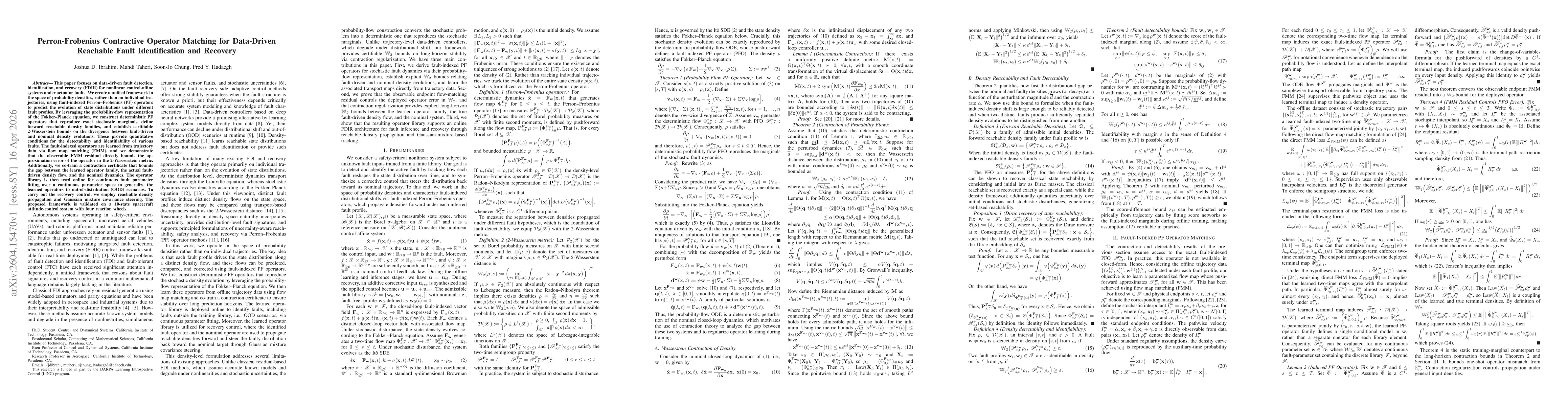 Thumbnail for Perron-Frobenius Contractive Operator Matching for Data-Driven Reachable Fault Identification and Recovery