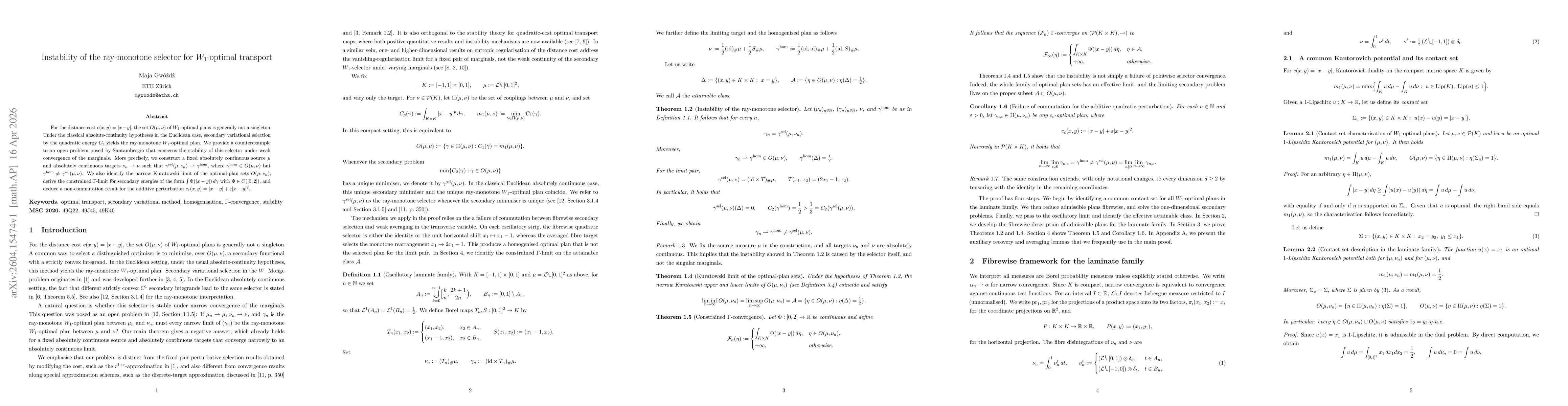 Thumbnail for Instability of the ray-monotone selector for $W_1$-optimal transport