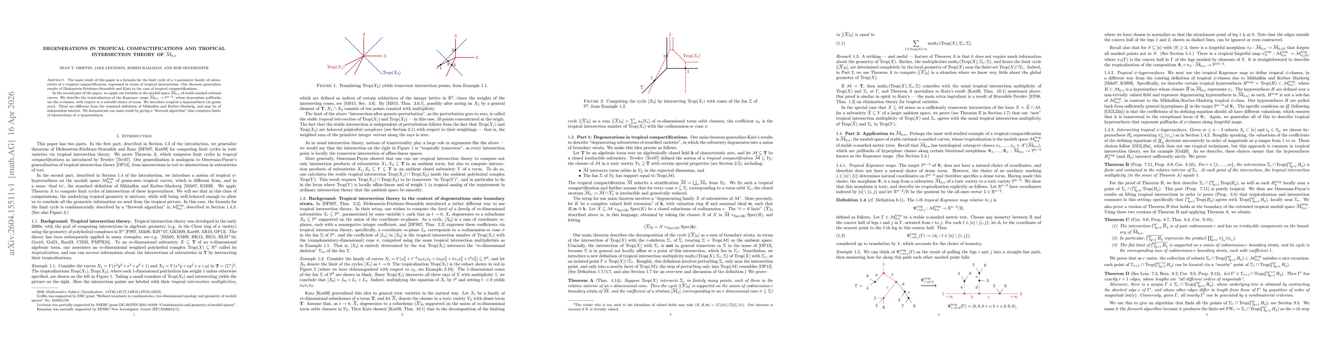 Thumbnail for Degenerations in tropical compactifications and tropical intersection theory of $\overline{M}_{0,n}$