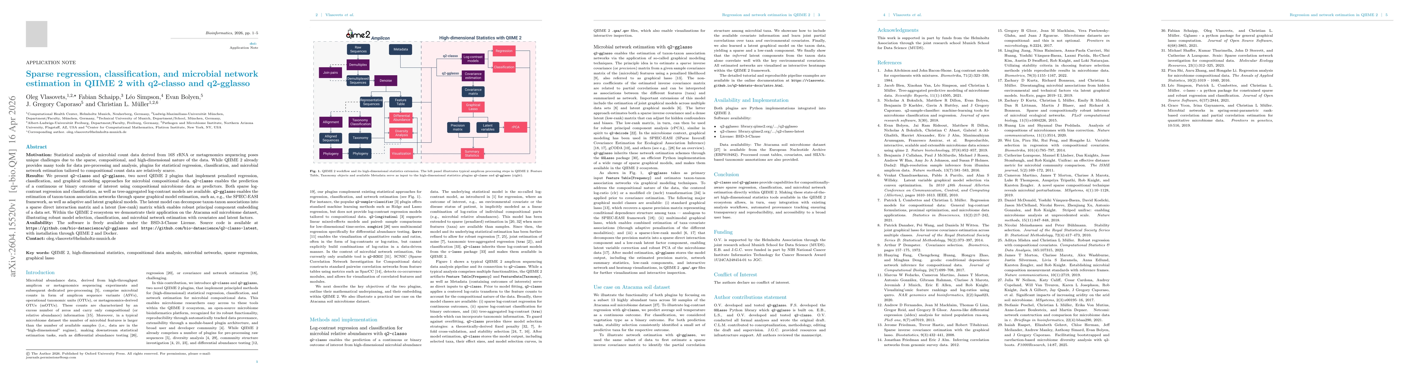 Thumbnail for Sparse regression, classification, and microbial network estimation in QIIME2 with q2-classo and q2-gglasso