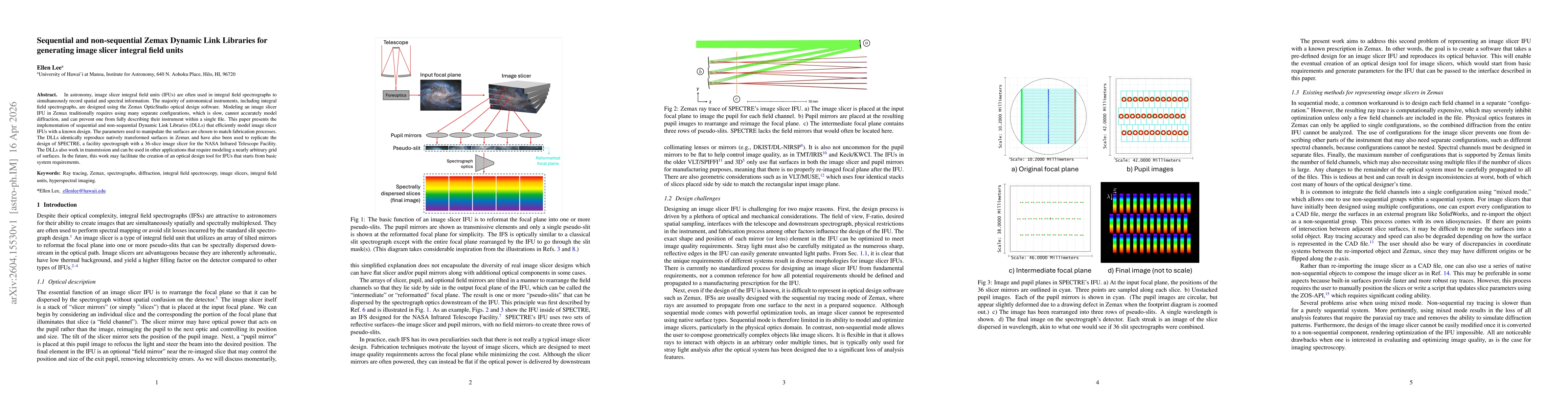 Thumbnail for Sequential and non-sequential Zemax Dynamic Link Libraries for generating image slicer integral field units