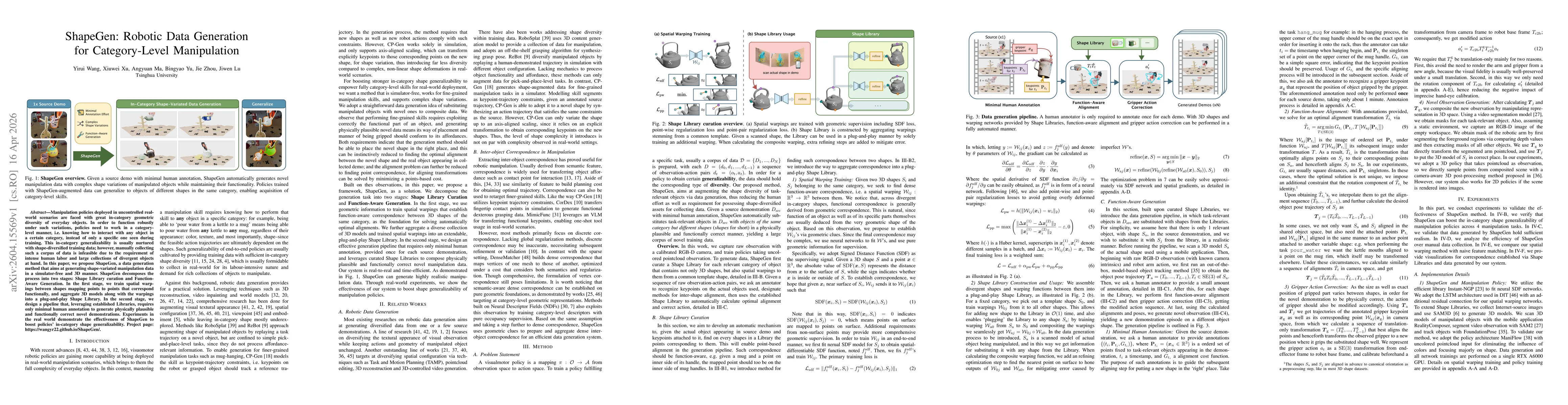 Thumbnail for ShapeGen: Robotic Data Generation for Category-Level Manipulation