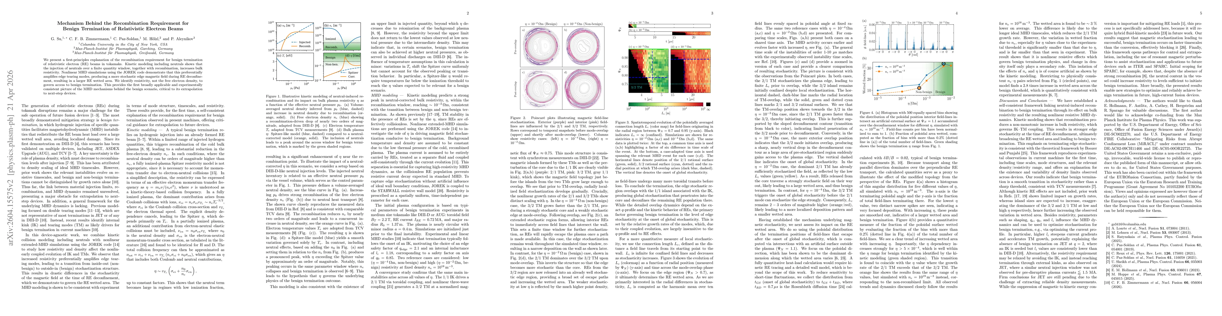 Thumbnail for Mechanism Behind the Recombination Requirement for Benign Termination of Relativistic Electron Beams