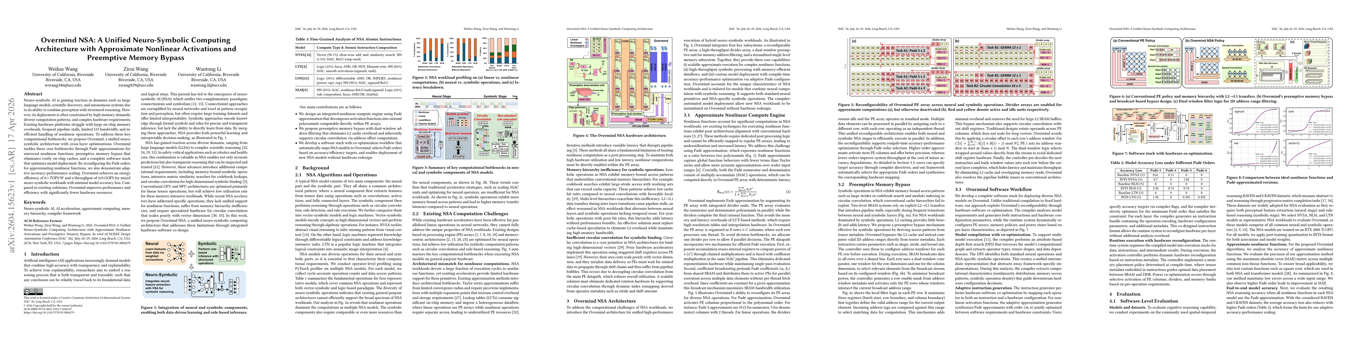Thumbnail for Overmind NSA: A Unified Neuro-Symbolic Computing Architecture with Approximate Nonlinear Activations and Preemptive Memory Bypass
