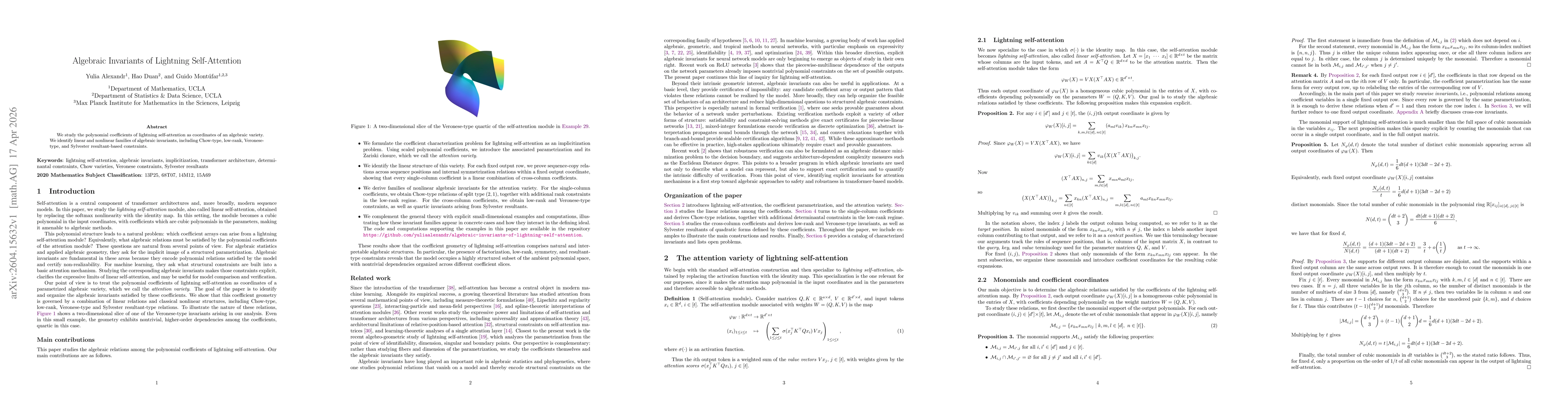 Thumbnail for Algebraic Invariants of Lightning Self-Attention