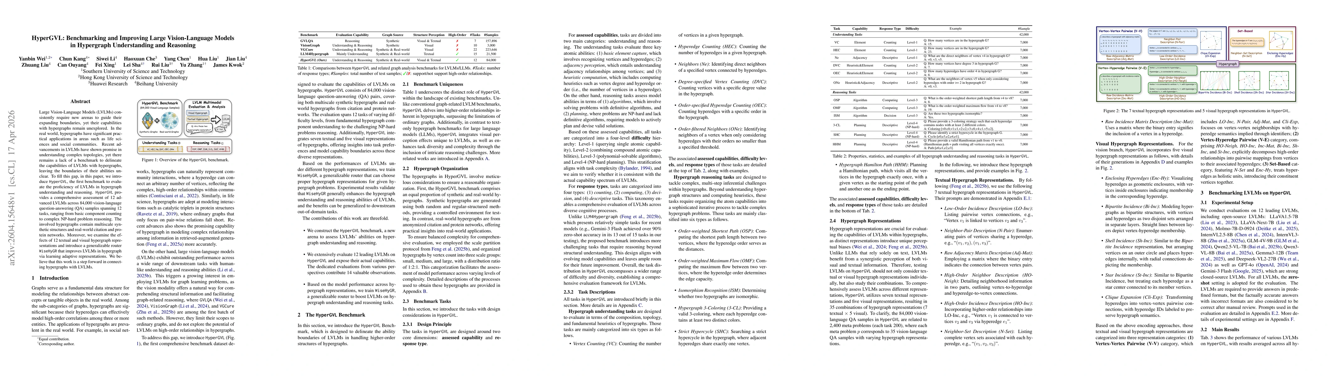 Thumbnail for HyperGVL: Benchmarking and Improving Large Vision-Language Models in Hypergraph Understanding and Reasoning
