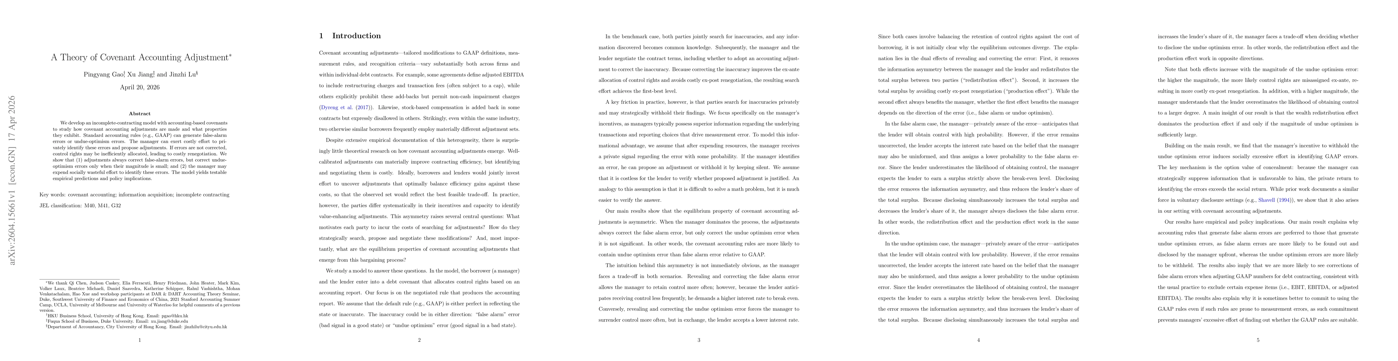 Thumbnail for A Theory of Covenant Accounting Adjustment
