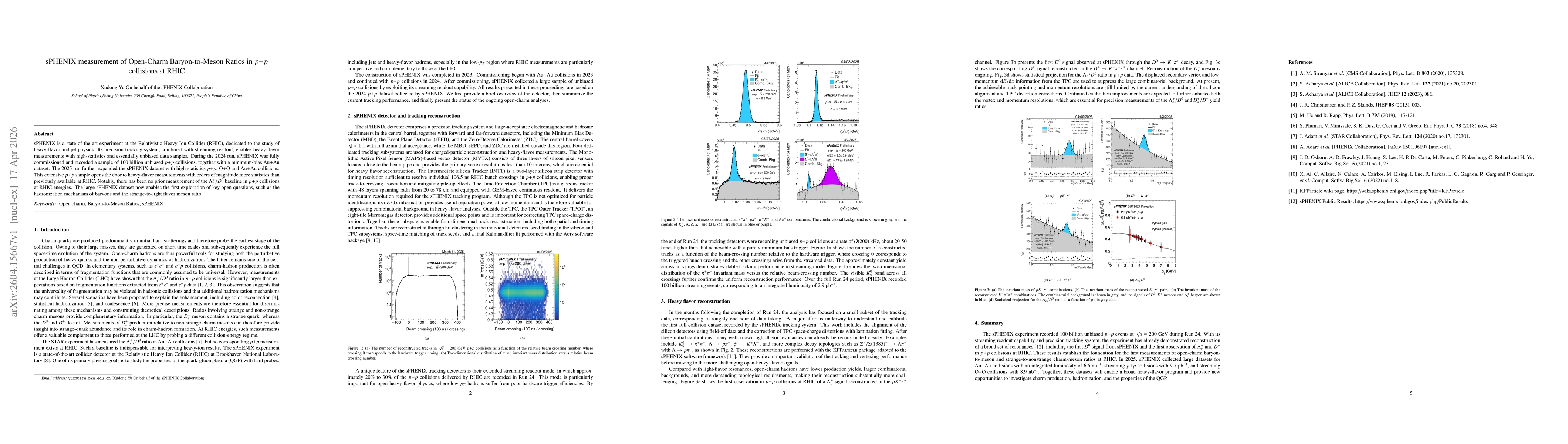 Thumbnail for sPHENIX measurement of Open-Charm Baryon-to-Meson Ratios in $p$+$p$ collisions at RHIC