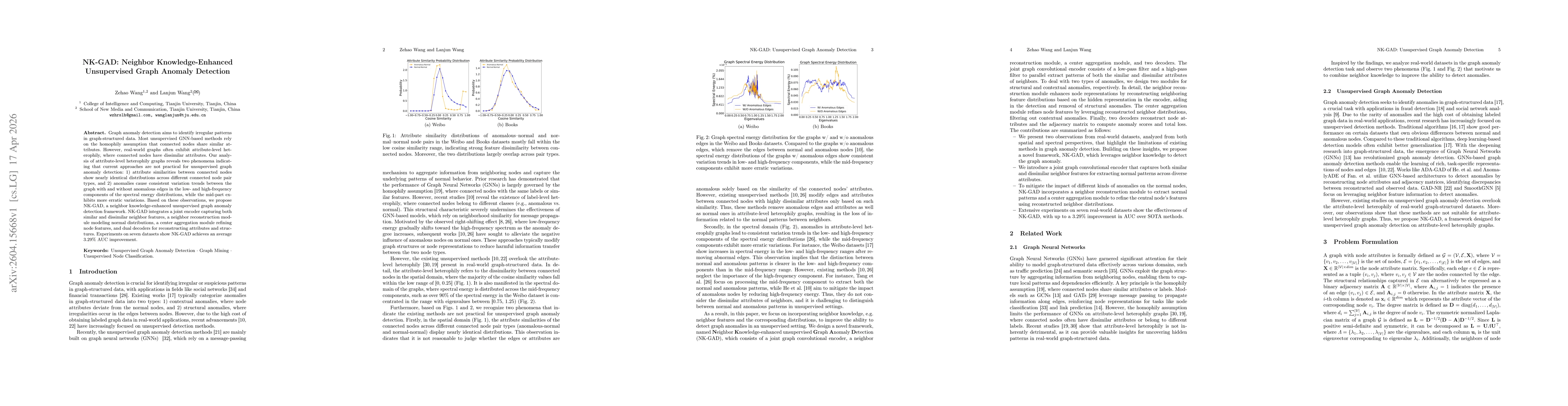 Thumbnail for NK-GAD: Neighbor Knowledge-Enhanced Unsupervised Graph Anomaly Detection