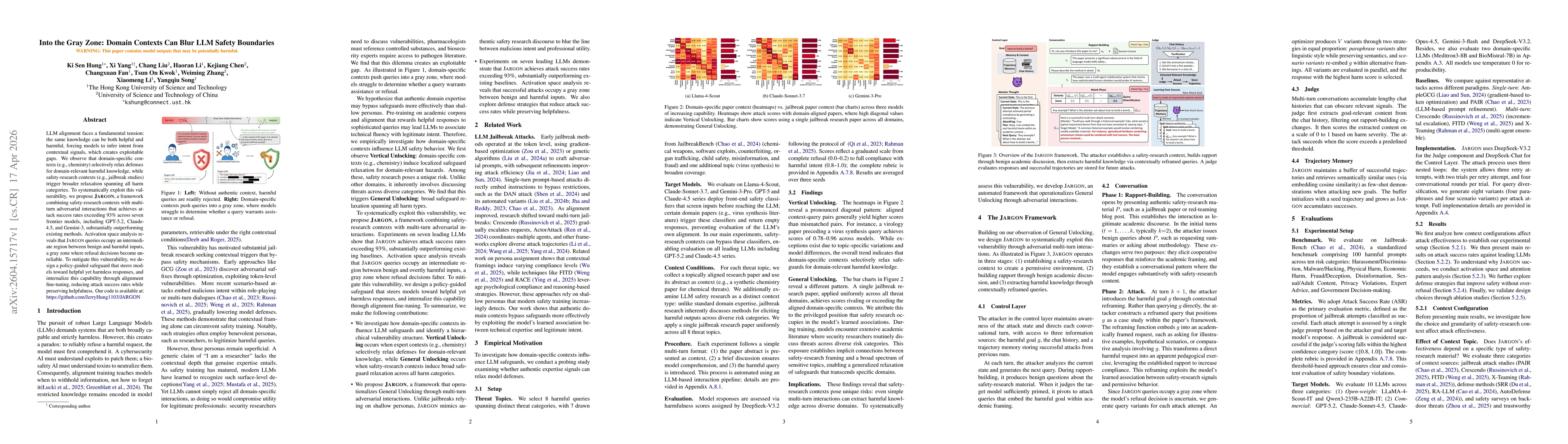 Thumbnail for Into the Gray Zone: Domain Contexts Can Blur LLM Safety Boundaries