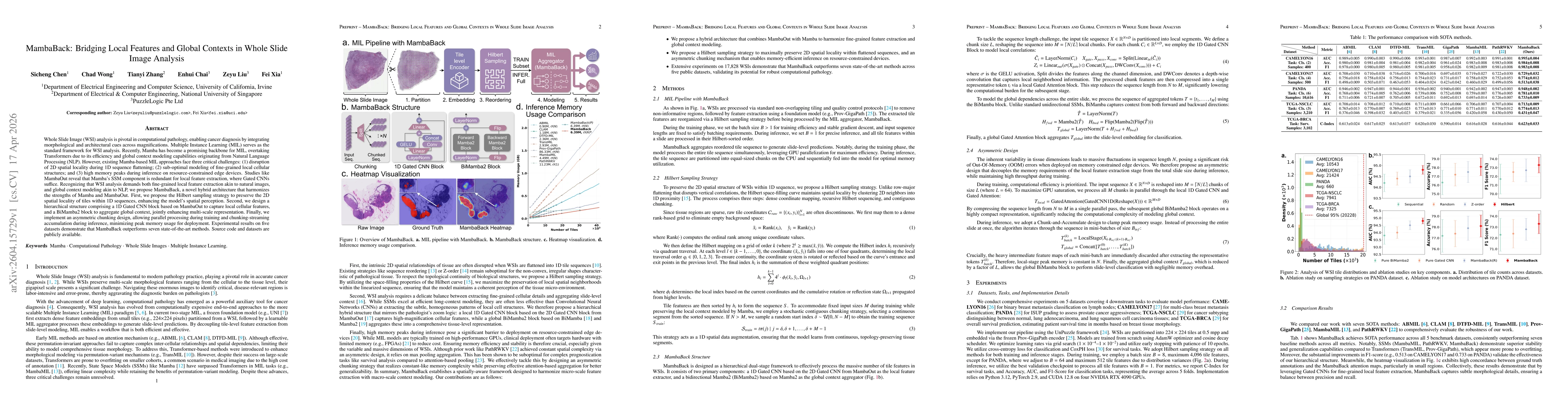 Thumbnail for MambaBack: Bridging Local Features and Global Contexts in Whole Slide Image Analysis