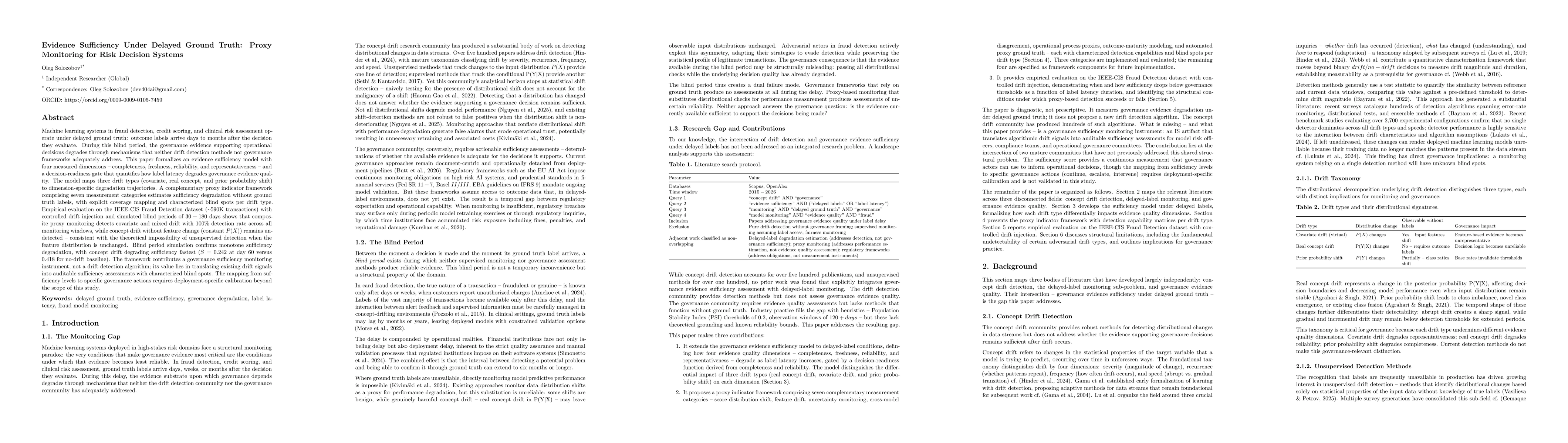 Thumbnail for Evidence Sufficiency Under Delayed Ground Truth: Proxy Monitoring for Risk Decision Systems