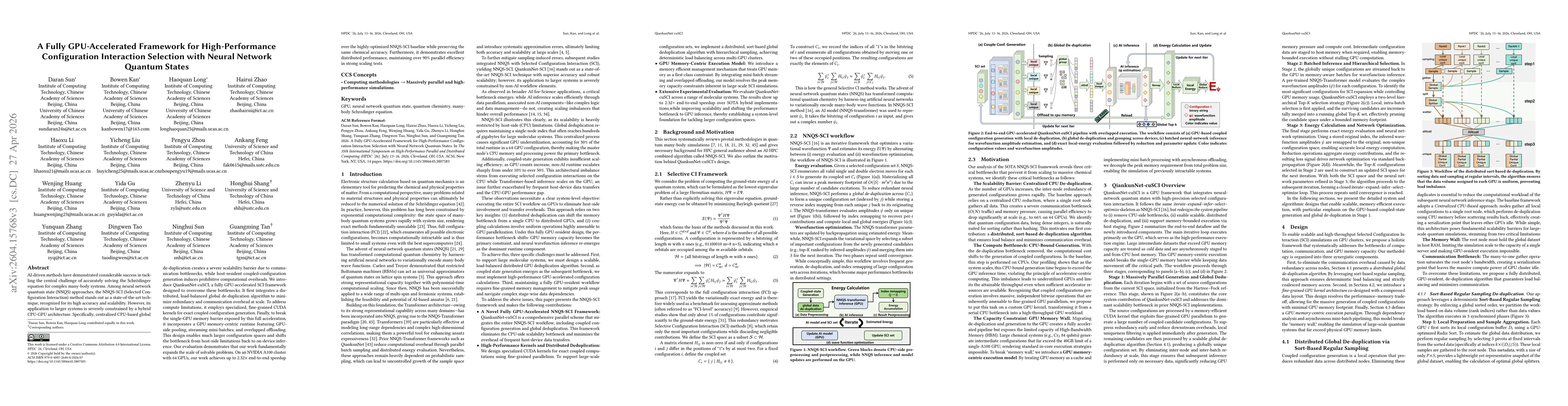 Thumbnail for cuNNQS-SCI: A Fully GPU-Accelerated Framework for High-Performance Configuration Interaction Selection withNeural Network QQantum States