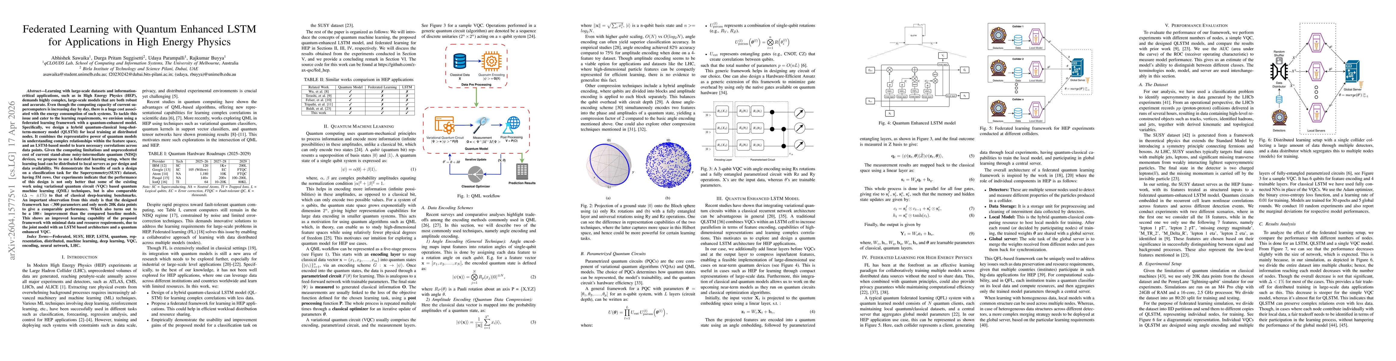 Thumbnail for Federated Learning with Quantum Enhanced LSTM for Applications in High Energy Physics