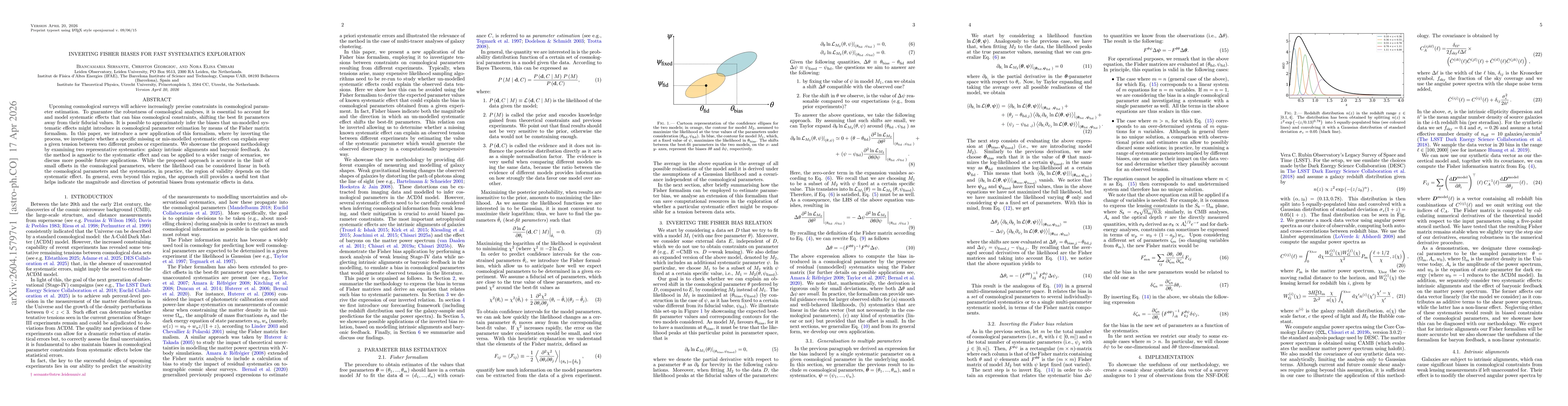 Thumbnail for Inverting Fisher biases for fast systematics exploration