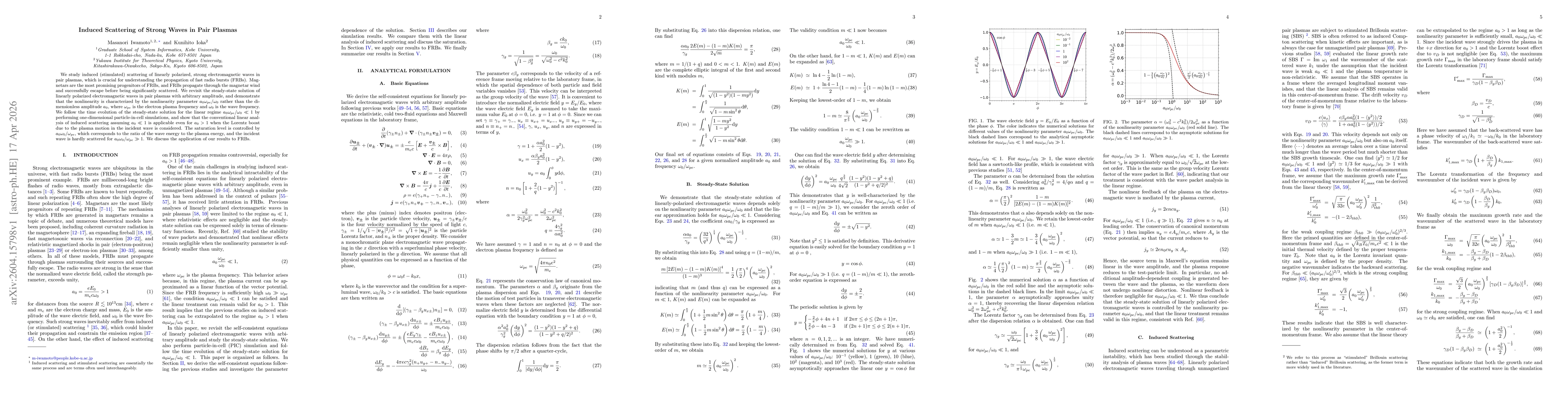 Thumbnail for Induced Scattering of Strong Waves in Pair Plasmas