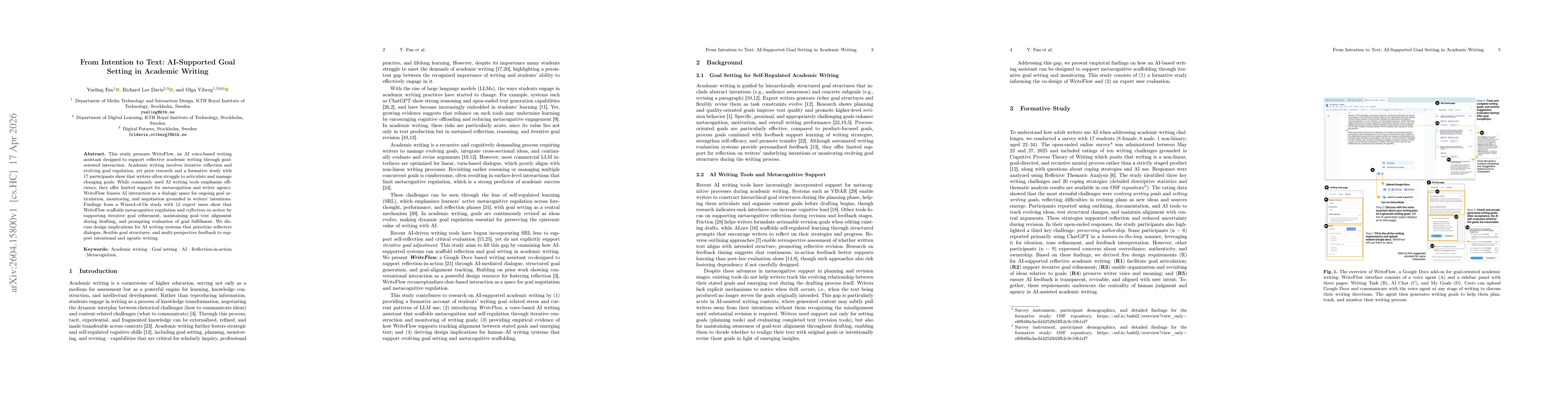 Thumbnail for From Intention to Text: AI-Supported Goal Setting in Academic Writing