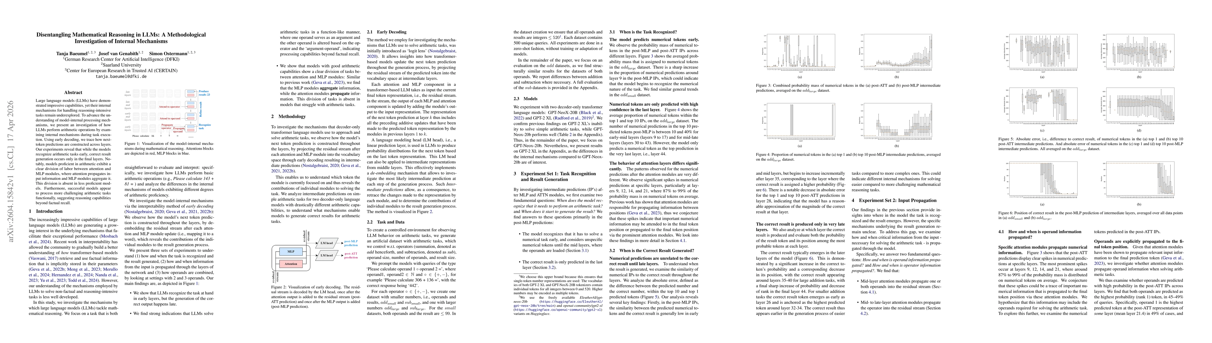 Thumbnail for Disentangling Mathematical Reasoning in LLMs: A Methodological Investigation of Internal Mechanisms