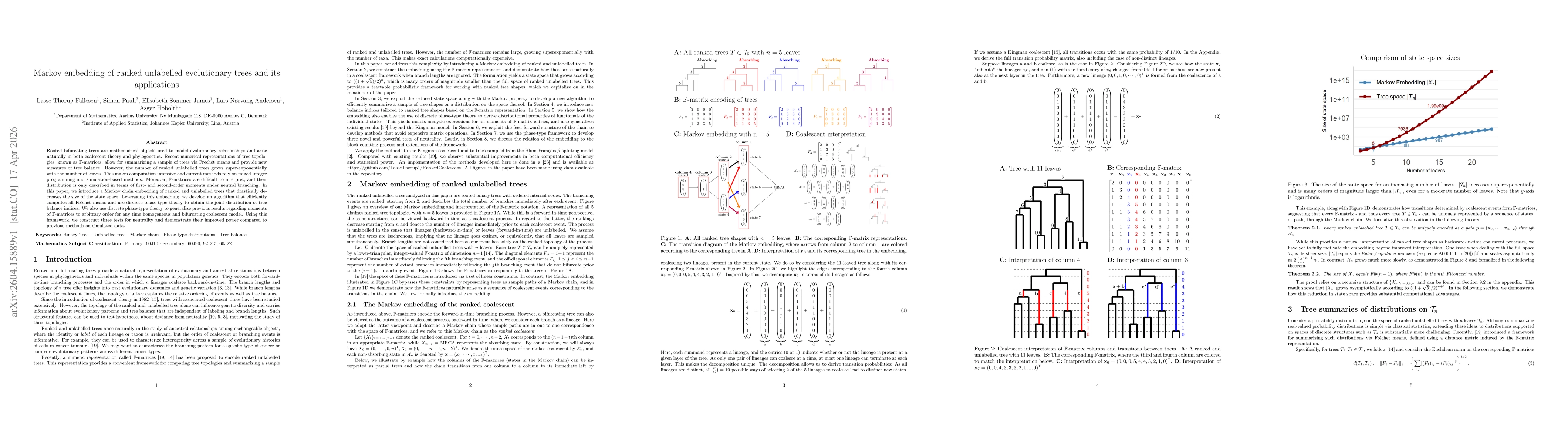 Thumbnail for Markov embedding of ranked unlabelled evolutionary trees and its applications