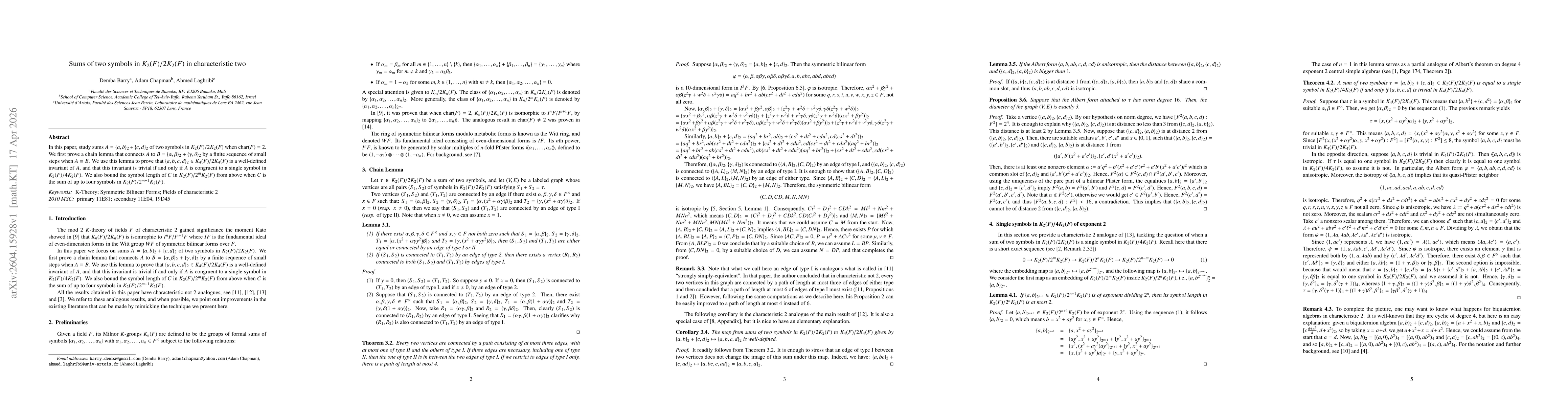 Thumbnail for Sums of two symbols in $K_2(F)/2K_2(F)$ in characteristic two
