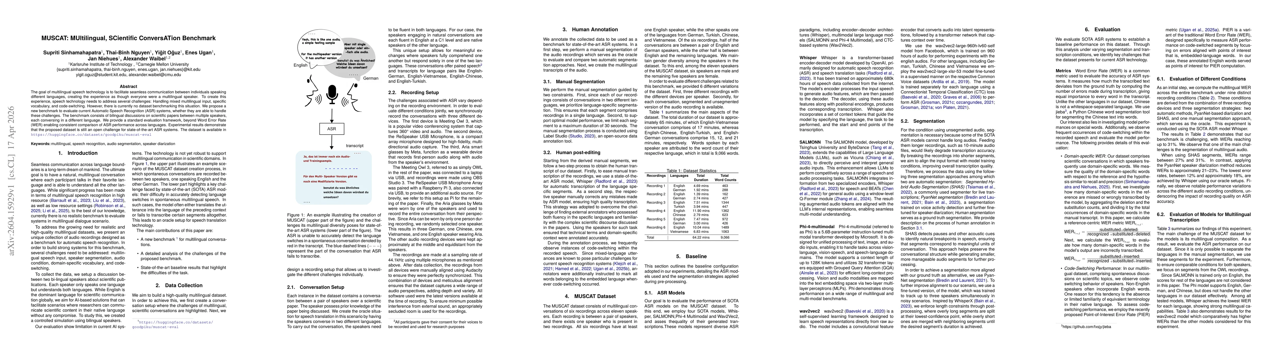 Thumbnail for MUSCAT: MUltilingual, SCientific ConversATion Benchmark