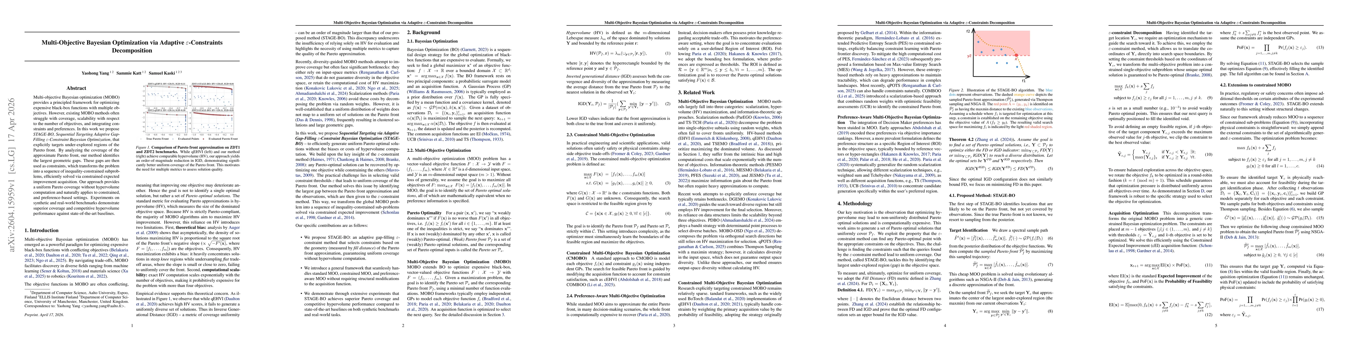 Thumbnail for Multi-Objective Bayesian Optimization via Adaptive \varepsilon-Constraints Decomposition