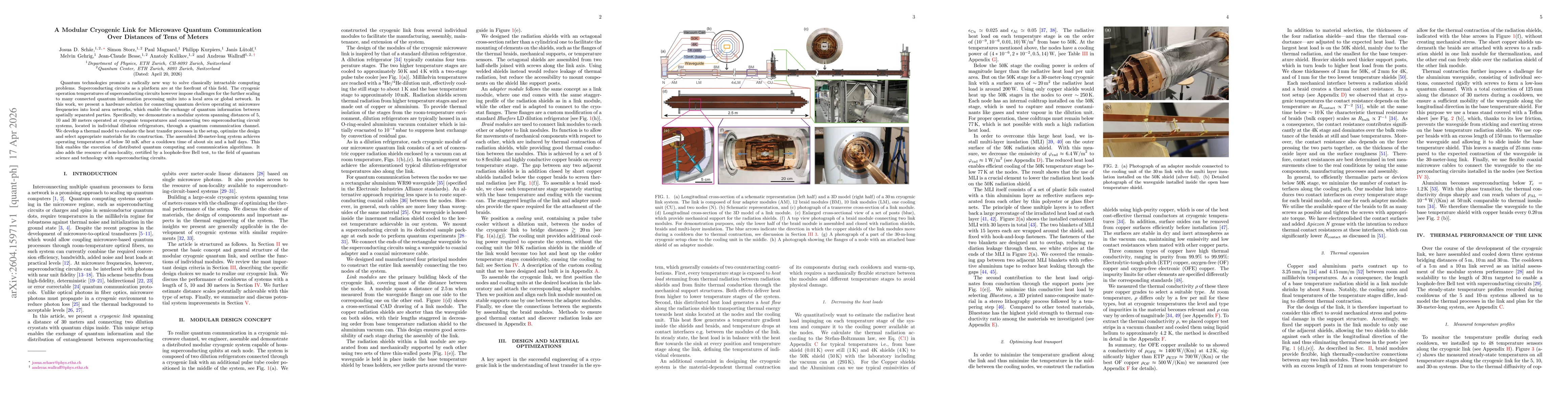 Thumbnail for A Modular Cryogenic Link for Microwave Quantum Communication Over Distances of Tens of Meters