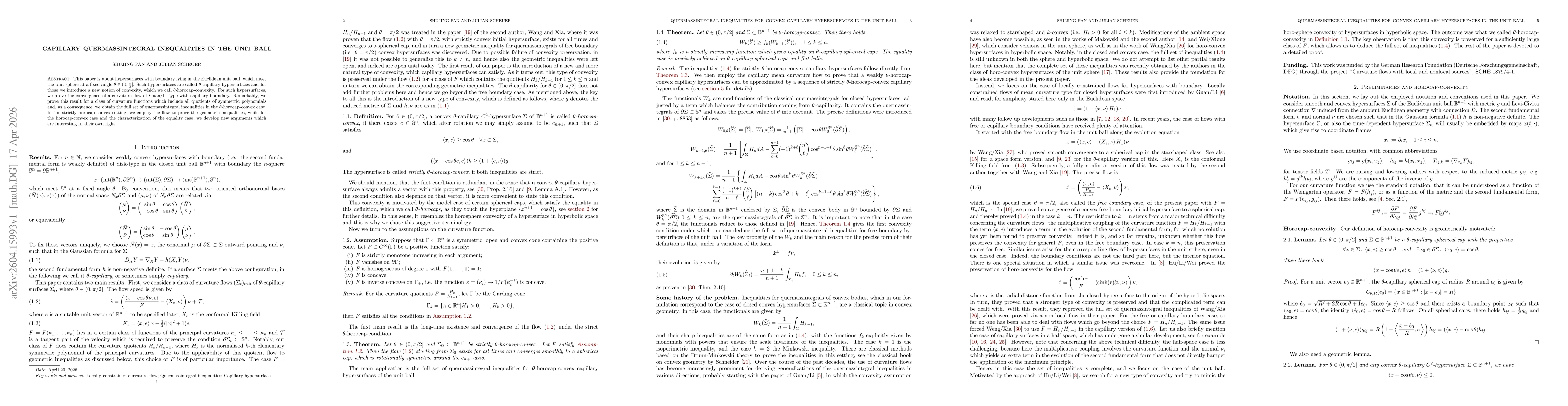 Thumbnail for Capillary quermassintegral inequalities in the unit ball