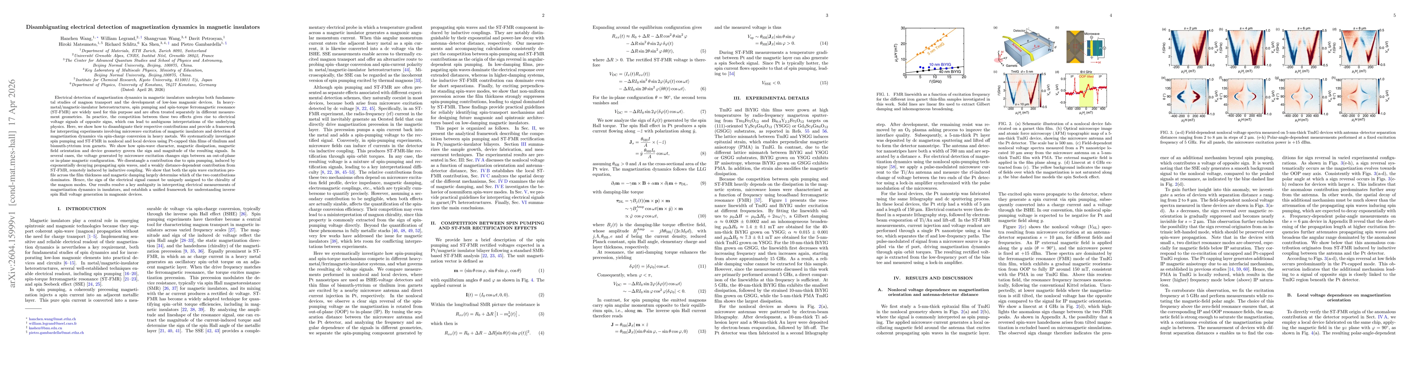 Thumbnail for Disambiguating electrical detection of magnetization dynamics in magnetic insulators