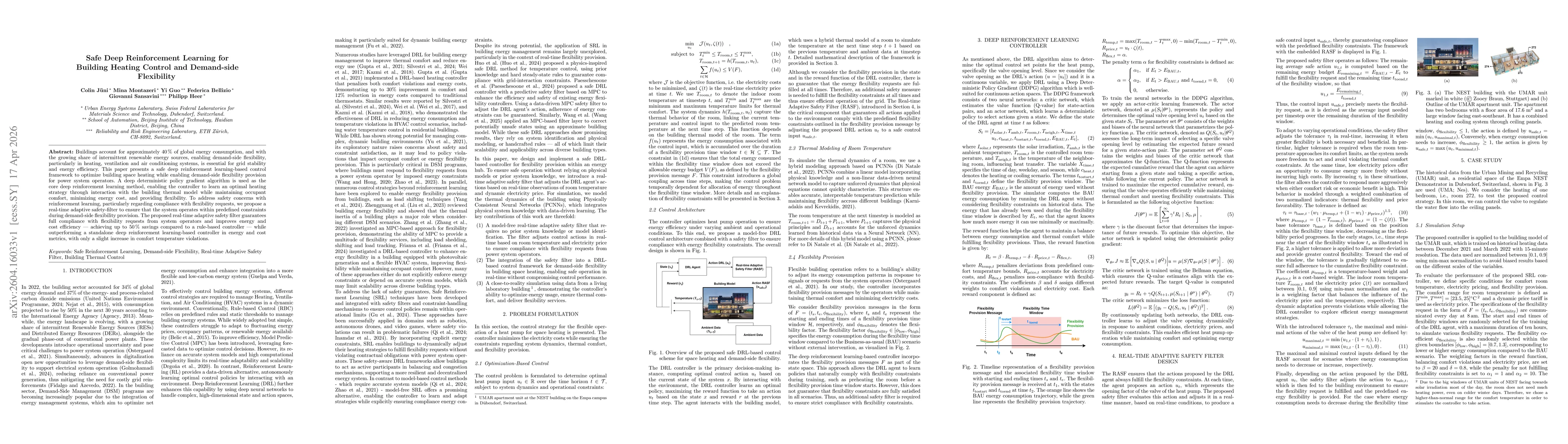Thumbnail for Safe Deep Reinforcement Learning for Building Heating Control and Demand-side Flexibility