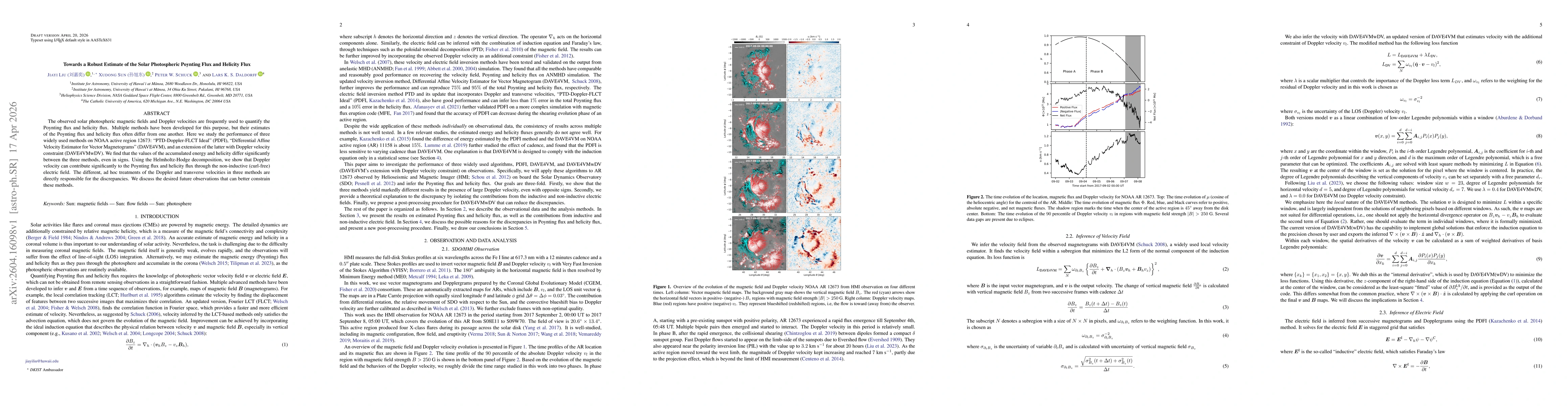 Thumbnail for Towards a Robust Estimate of the Solar Photospheric Poynting Flux and Helicity Flux