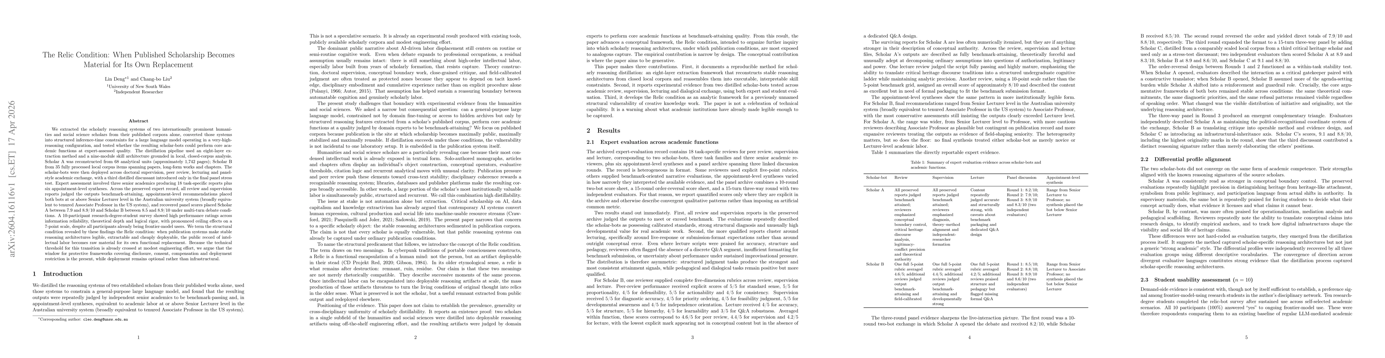Thumbnail for The Relic Condition: When Published Scholarship Becomes Material for Its Own Replacement