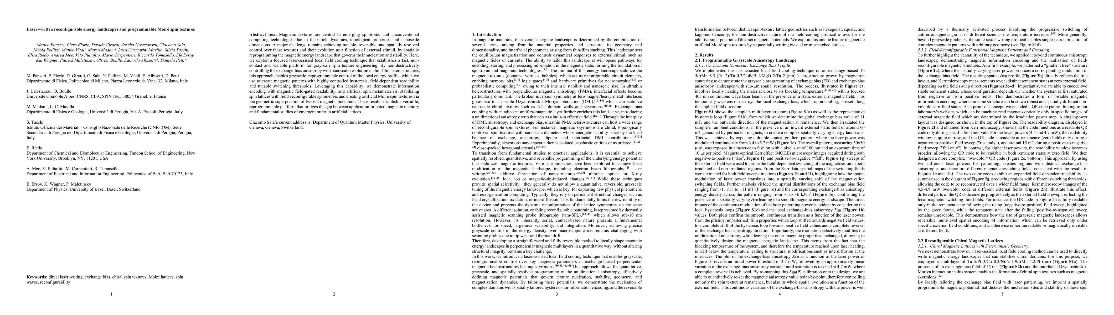 Thumbnail for Laser-written reconfigurable energy landscapes and programmable Moiré spin textures