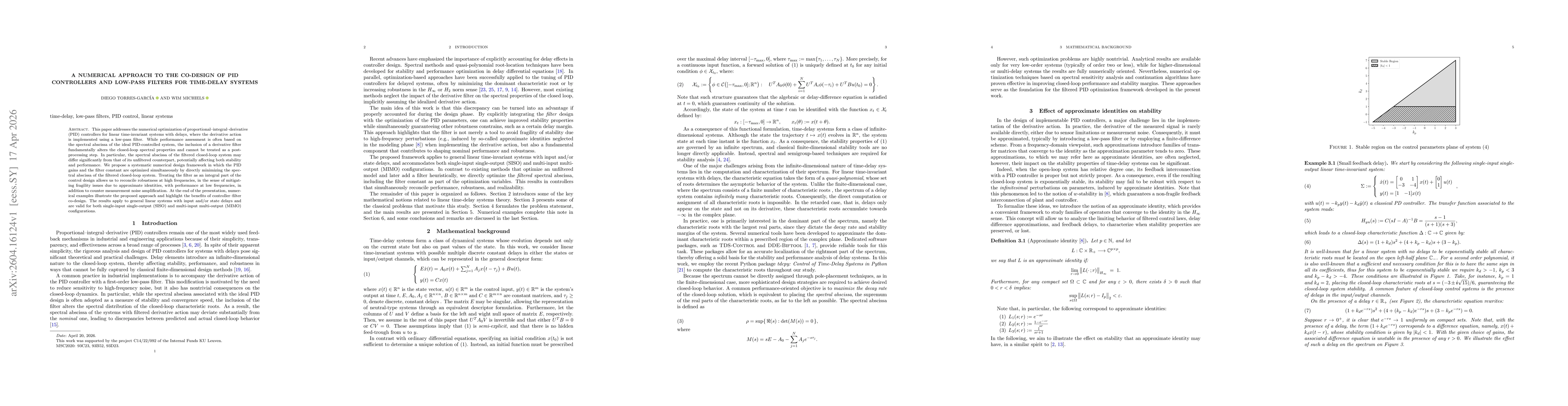 Thumbnail for A numerical approach to the co-design of PID controllers and low-pass filters for time-delay systems