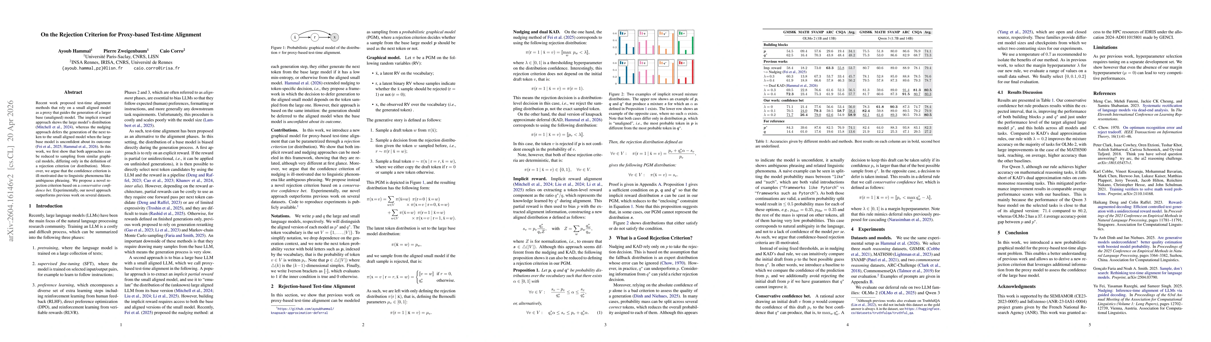 Thumbnail for On the Rejection Criterion for Proxy-based Test-time Alignment