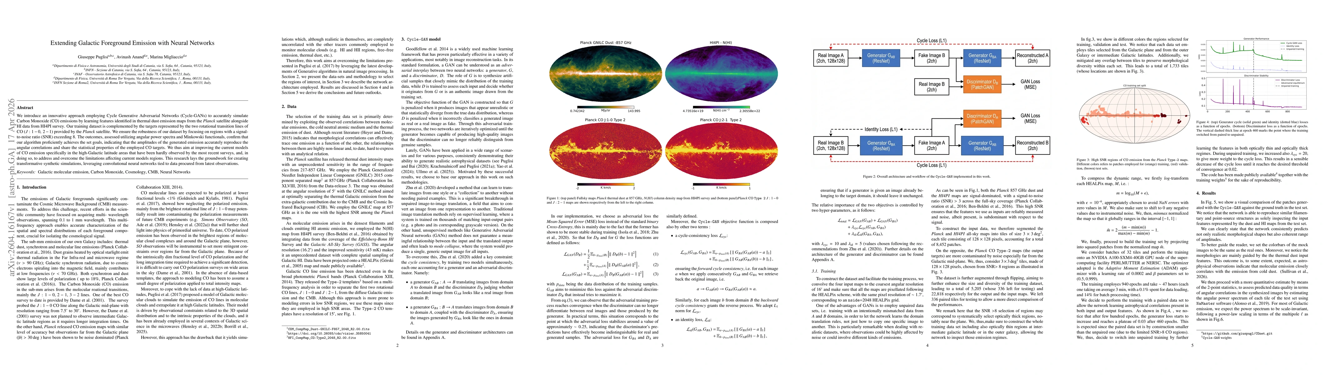 Thumbnail for Extending Galactic foreground emission with neural networks